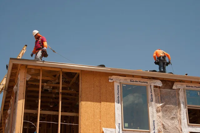 A residential construction site using a fall arrest system. General liability coverage: what counts as third party, and what does not